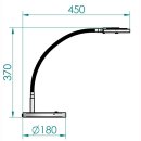 LED- Tischlampe Turound 10W 2200-4000K dim 3374ST Stahl