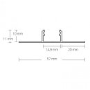 Alu- Unterputz-/Fliesenprofil Galaxy FP1  f. LED-Streifen (max. 14 mm),  pro Meter silber