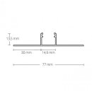 Alu- Profil Trockenbau Galaxy TBP3 f. LED-Streifen (max. 14 mm),  pro Meter silber