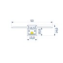 Alu- Unterputz-/Fliesenprofil Randlos Sigor Unterputz 10  f. LED-Streifen (max. 10,5mm),  pro Meter silber