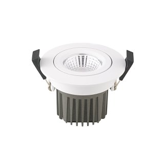 Downlight Diled 10W, 3000K, 36,&deg; CRI&gt;95, DA=68mm, interner Trafo wei&szlig;, schwarz oder nickel