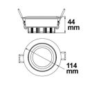 Downlight  15W  mit Trafo, Einbauring wei&szlig; starr DA=95mm