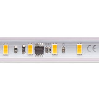 Hochvolt-LED-Streifen 8W/m, 120 SMD-LED/m, 230V  warmwei&szlig; 2700K, ab 1m, IP65 / lfm, 50cm teilbar