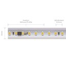 Hochvolt-LED-Streifen 8W/m, 120 SMD-LED/m, 230V  warmwei&szlig; 2700K, ab 1m, IP65 / lfm, 50cm teilbar