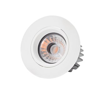 LED Downlight 9W Argent 80  36&deg; CRI93, dim, wei&szlig;, DA=68 inkl. Treiber IP44