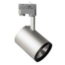 Stromschienenstrahler 3-Phasen, 37W COB LED, Focus 25+45&deg;, 3300lm, 3000/4000K, silber, wei&szlig;. schwarz