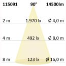 LED Stra&szlig;enlampe 100W  GR100, 4000K, IP66, mit Aufnahme f&uuml;r Ausleger DN60