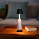 Akku-Tischleuchte Thala, keramikwei&szlig;/schwarz 2,3W Flex-Mood 2200K/2700K IP65 Ra80 dim