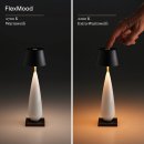 Akku-Tischleuchte Thala, keramikwei&szlig;/schwarz 2,3W Flex-Mood 2200K/2700K IP65 Ra80 dim