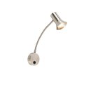 Wandlampe F-Drop, GU10 3,5W LED, silber, flexibler Arm