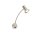 Wandlampe F-Drop, GU10 3,5W LED, silber, flexibler Arm