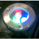 Bodeneinbauspot  3x1W, RGB, 12V, D:100mm,H:135mm, IP65