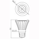 PAR20 LED, 8W 6x1,5W E27 Nichia Keramik dimmbar 36&deg;, 500lm, 3000K