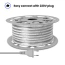 Lichtschlauch 120 SMD 3528 LED 230V wei&szlig; / warmwei&szlig;, 50m Rolle IP65, 7,5-8W/m