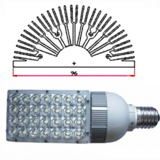 LED Kornlampe 28W Bridgelux IP40 120x60&deg; E27