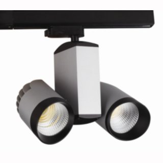 Stromschienenstrahler 40W COB LED 2x20W, 38°, silber,...