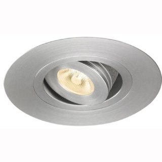 Downlight M&ouml;bel Einbau LED COB 3W, 35&deg;, VA natur poliert, 700mA, schwenkbar, dimmbar, D 60mm