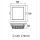 Downlight 20W quadrat wei&szlig; Ausschnitt 170x170mm, opt. dimmbar