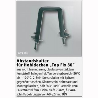 Abstandhalter f&uuml;r Einbauringe in Hohldecken Top Fix 80 DA=60-82mm, ET=75mm