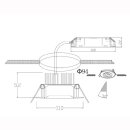 Downlight Spot 14/15W Nichia, high CRI, 36-38&deg;, Ring wei&szlig;