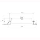 Nichia Downlight 24W dimmbar 90&deg;  1800lm CRI 85