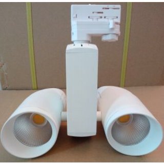 Stromschienenstrahler 40W COB LED 2x20W, 38°, weiß,...