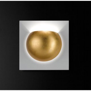 Wandleuchte Sphera, gold/wei&szlig;, 1xG9