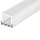 Mikalux GIP- Profil  breit f. doppel LED-Streifen 26,2x7,5mm eloxiert, eckige Abdeckung satiniert