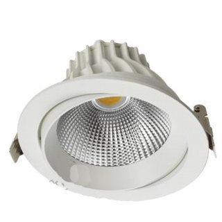 Downlight Spot 15W COB, high CRI, DA 140mm, 36-40&deg;, Ring wei&szlig;