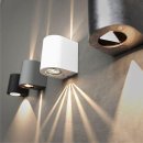 Wandlampe Canto, 2x5W LED, verzinkt - Up&amp;Down mit versch. Leuchtmustern verzinkt