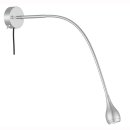 Wandlampe Drop, 3W LED, wei&szlig;, flexibler Arm