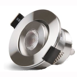 LED Einbaustrahler, 3W Cree, 45&deg;, 3000K,l rund, Alu-geb., 700mA, inklusiv Netzteil