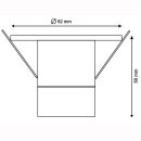 LED Einbaustrahler, 3W Cree, 45&deg;, 3000K,l rund,...