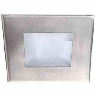 Einbaustrahler quadratisch MR11/G4, Alu geb., Glas matt, IP54