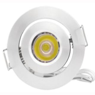 Einbauspot LED Cree 3W, 30-120&deg;, 12V DC, schwenkbar, D50mm H33mm, DA 42mm 30&deg; wei&szlig;