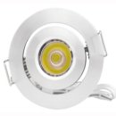 Einbauspot LED Cree 3W, 30-120&deg;, 12V DC, schwenkbar, D50mm H33mm, DA 42mm 30&deg; silber