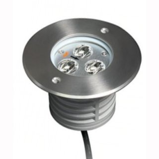 LED RGB Bodeneinbaustrahler 3x3W Edelstahl 24V DC 15-60&deg; oder assymetrisch