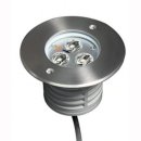 LED RGB Bodeneinbaustrahler 3x3W Edelstahl 24V DC...