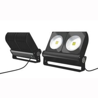 Mikalux LED Design Floodlight Versat 200W IP65 120&deg; Bridgelux COB Professional wei&szlig; silber schwarz