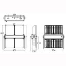 Mikalux LED Design Floodlight Versat 300W IP65 120&deg; Bridgelux COB Professional wei&szlig; silber schwarz