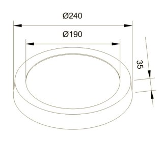 Deckenleuchte Aufbau weiss rund 25W 24cm