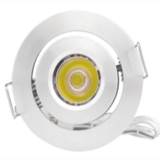 Einbauspot LED Cree 3W, 30-120&deg;, 700mA, schwenkbar, D50mm H33mm, DA 42mm - nur in Serienschaltung!