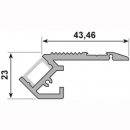 MikaLux Alu-Profil f&uuml;r Treppenstufen C5D, 43,46x23mm
