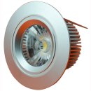 Downlight LED 7W COB, IP44, 38&deg; driverless 230V, dimmbar, CRI&gt;82, blendfrei, warmwei&szlig; 2800-3000K wei&szlig;