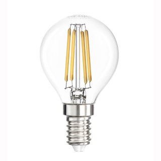 LED Fadenbirne,  E14, Filament, 3,5W, klar, 400lm, 360&deg;, 2700K, Tropfen