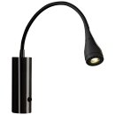LED Wandlampe Mento, 3W, Schalter + Kabelstecker, wei&szlig; oder schwarz