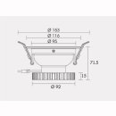 Downlight Cameta, 12W, dimmbar, 2700K/3000K/4000K/5000K, DA 100-105mm