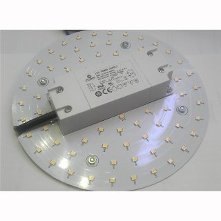 Downlight-LED-Inlay Set 9W, rund 130mm mit Trafo und Magnethaltern 3000K warmwei&szlig;