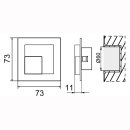 LED Wandleuchte Ledix Timo, 230V,  IP20, RGB, mit integriertem Funkempf&auml;nger mit Dimmfunktion