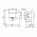 Bewegungsmelder, Marid JQ-L, IP20, 12m Wirkradius